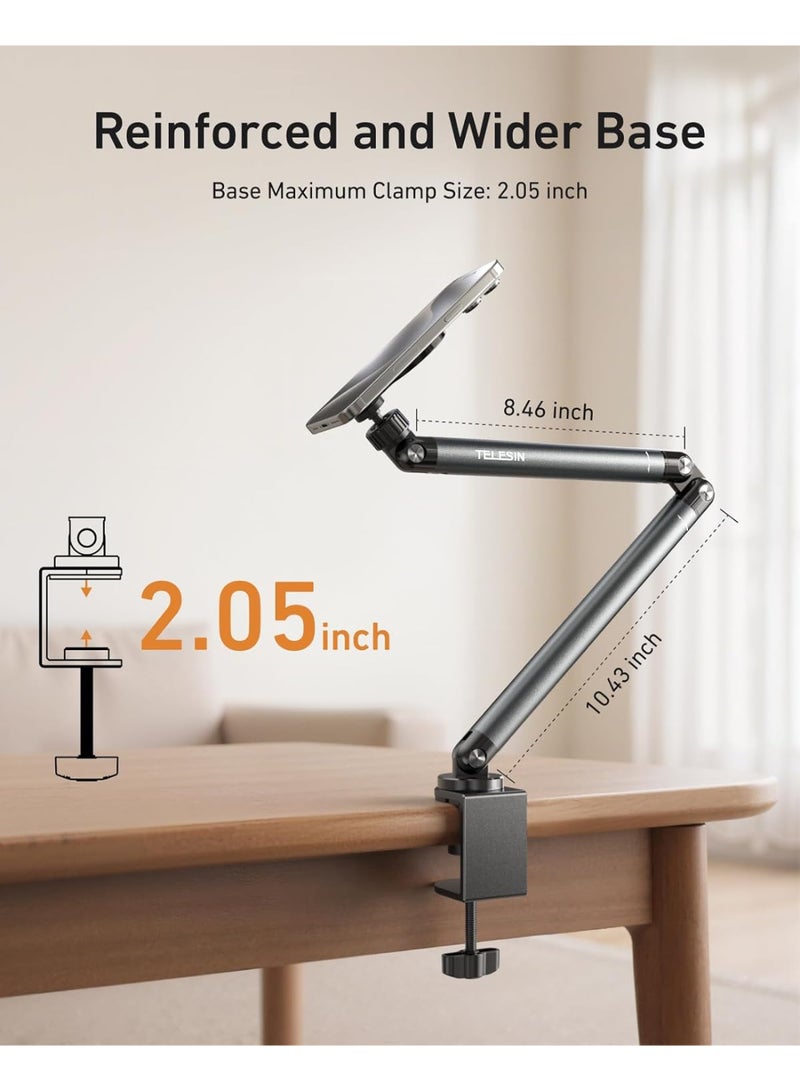 TELESIN° Smartphone Stand, Sleeping Tablet Stand, Smartphone Arm Stand, Bed, Portable, Fixed Stand, Smartphone Holder, Lazy Stand, 360° Rotation, Tabletop, Flexible Arm, Smartphone, Stand, Birds-eye - Image 4